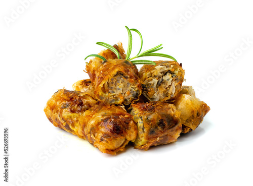 Spring Rolls, Rollos Primavera Isolated photo