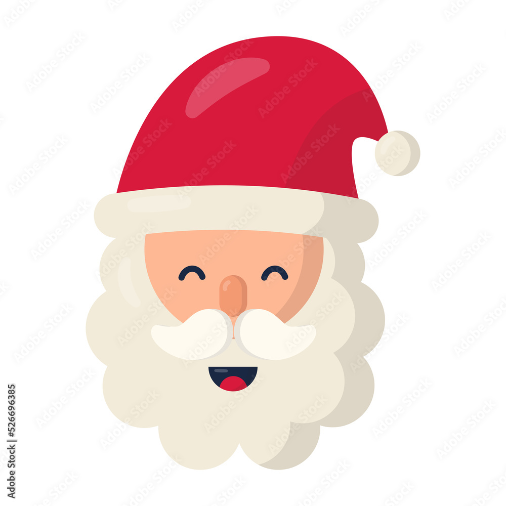 Santa claus icon flat. Santa claus icon flat.