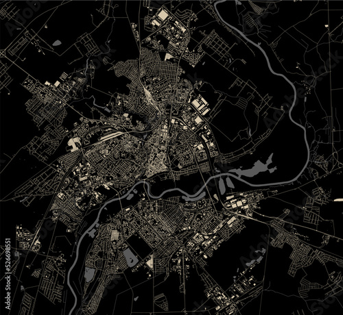 map of the city of Mogilev, Belarus