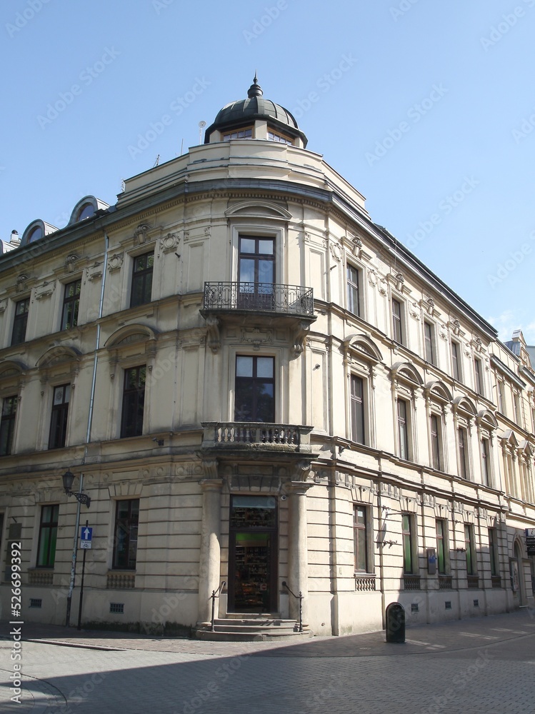 old buildings with ornamental deteails in Krakow 