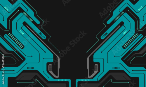 Cyberpunk retro futuristic poster. Vector Illustration