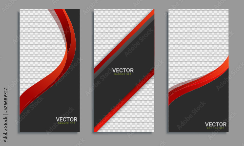 Set of different design options for advertising banners
