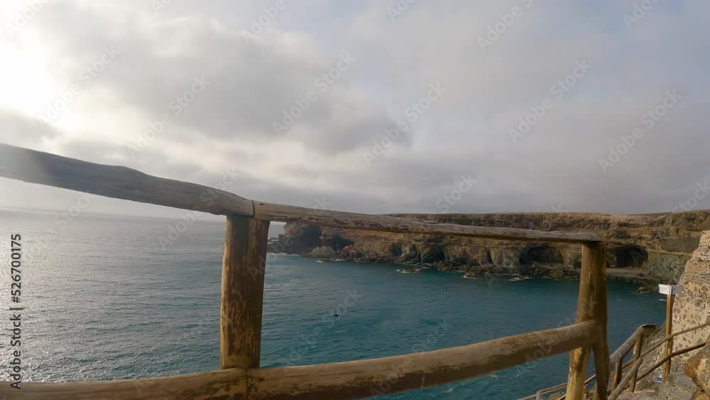 Stunning Scenery Of Ajuy Caves, Spectacular Old Rock Formations By The Sea In Fuerteventura, Canary Islands, Spain. wide Stunning Scenery Of Ajuy Caves, Spectacular Old Rock Formations By The Sea In Fuerteventura, Canary Islands, Spain. wide