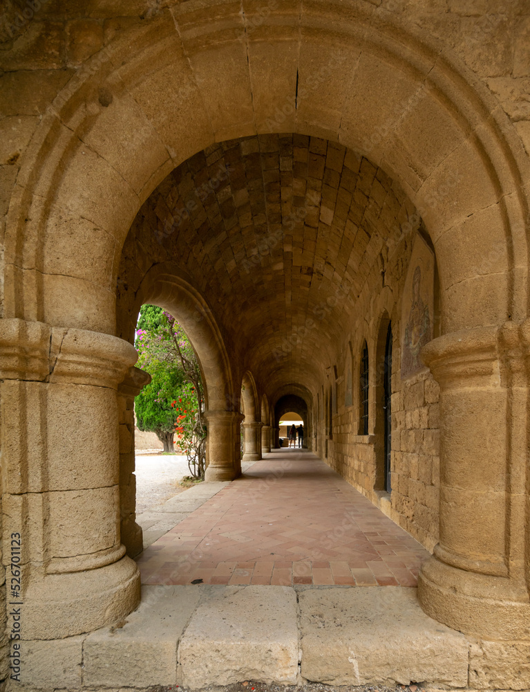 archway in the monastery on Rhodos
