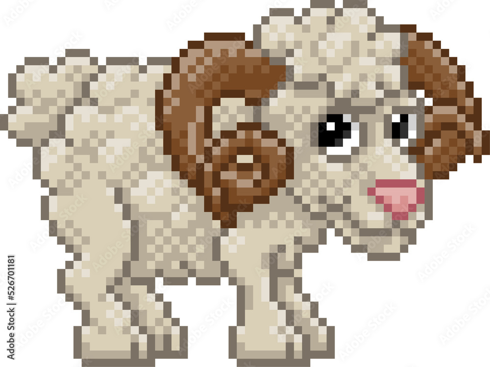 Ram Sheep Goat Pixel Art Animal Video Game Cartoon