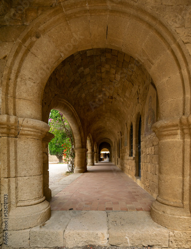 archway in the monastery on Rhodos