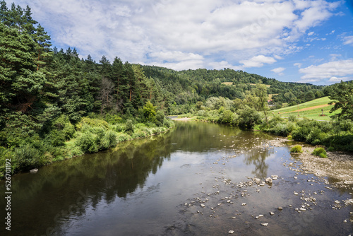 Landscape of the Poprad river valley  the border between Poland and Slovakia