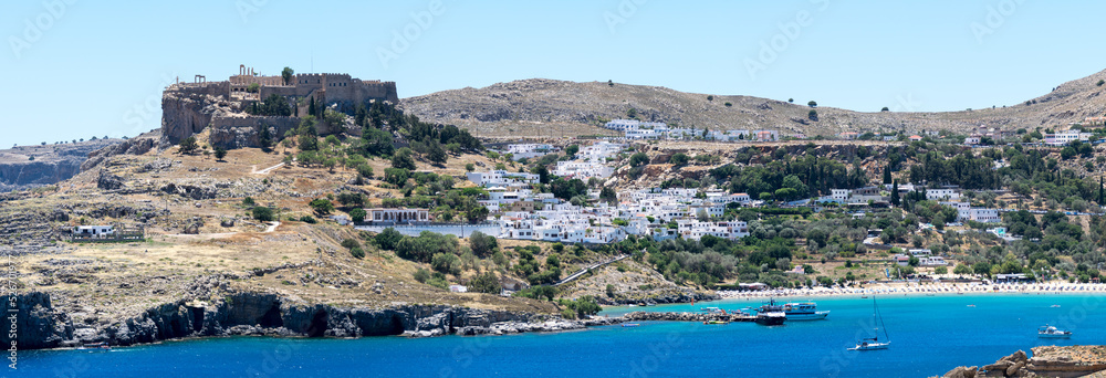 View of Lindos on Rhodos