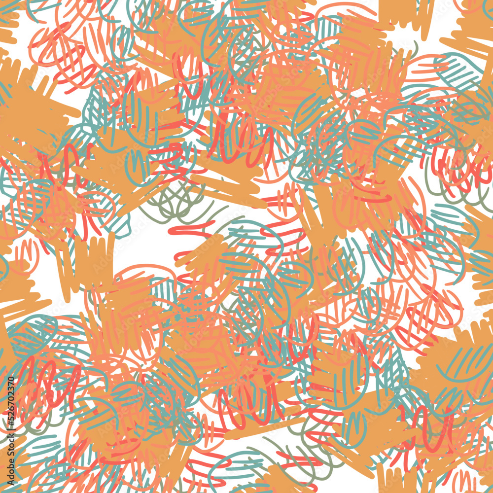 Fantasy messy freehand doodle geometric shapes seamless pattern. Infinity ditsy scribble abstract card, layout. Creative background. Textile, fabric, wrapping paper. Fantasy messy freehand doodle geometric shapes seamless pattern. Infinity ditsy scribble abstract card, layout. Creative background. Textile, fabric, wrapping paper.