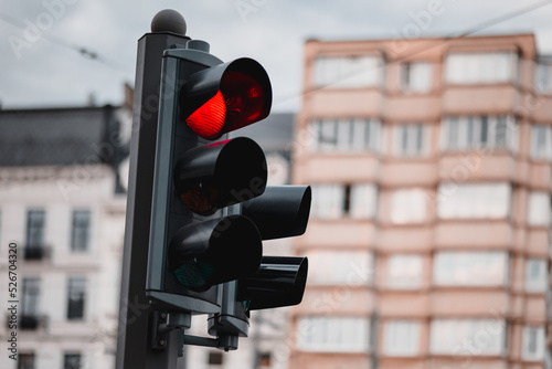Traffic light on red