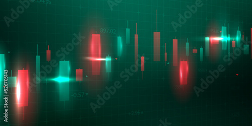 business vector illustration design Stock market charts or Forex trading charts for business and finance ideas.