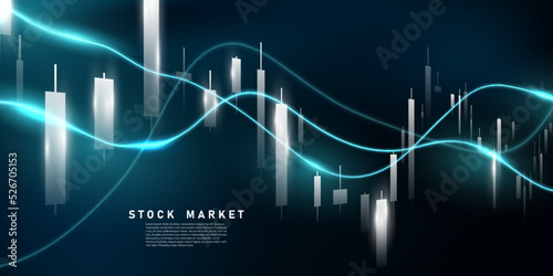 business vector illustration design Stock market charts or Forex trading charts for business and finance ideas.
