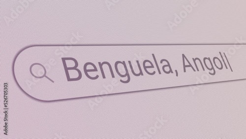 Search Bar Benguela Angola 
Close Up Single Line Typing Text Box Layout Web Database Browser Engine Concept photo