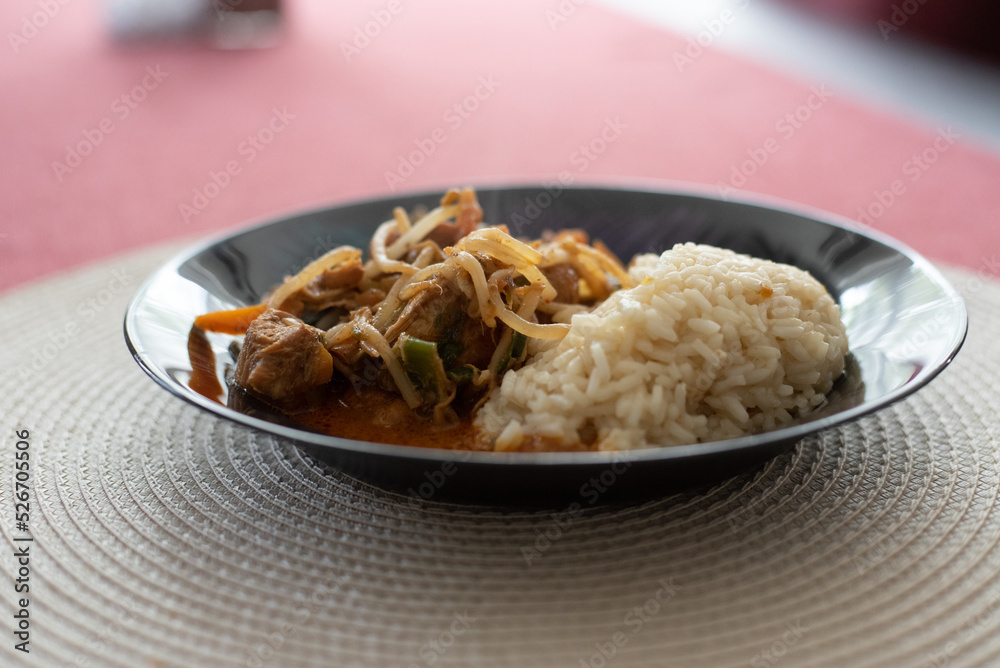 rice with chicken rice with chicken