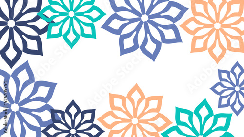 Vector. Web banner, poster, cover, splash screen, social media with copy space for text. Perforated bright patterns Papel Picado pattern hand-drawn on a colored background. Spanish Heritage Month.