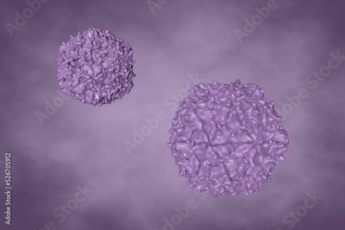 Fotografia Human polioviruses on very peri background