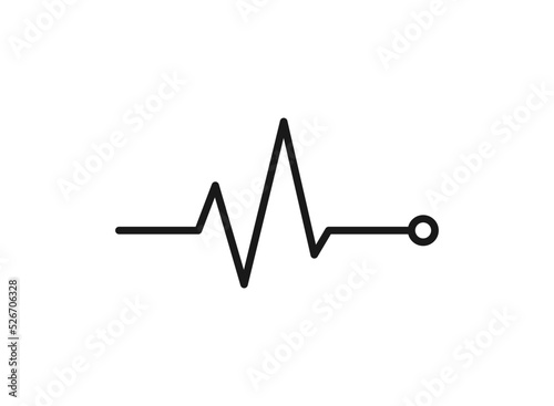 Heartbeat icon vector illustration EPS 10. Heart, pulse symbol.