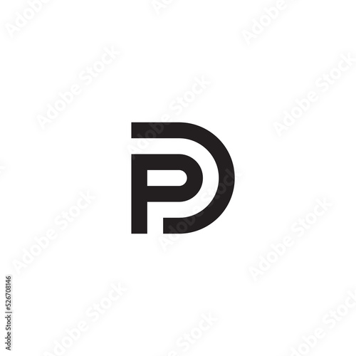 Letter PD or DP logo or icon design