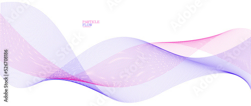 Smooth abstract background with arrays of flowing particles, light and soft vector design, luxury style illustration, motion wind effect.