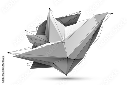 Low poly abstract form isol...
