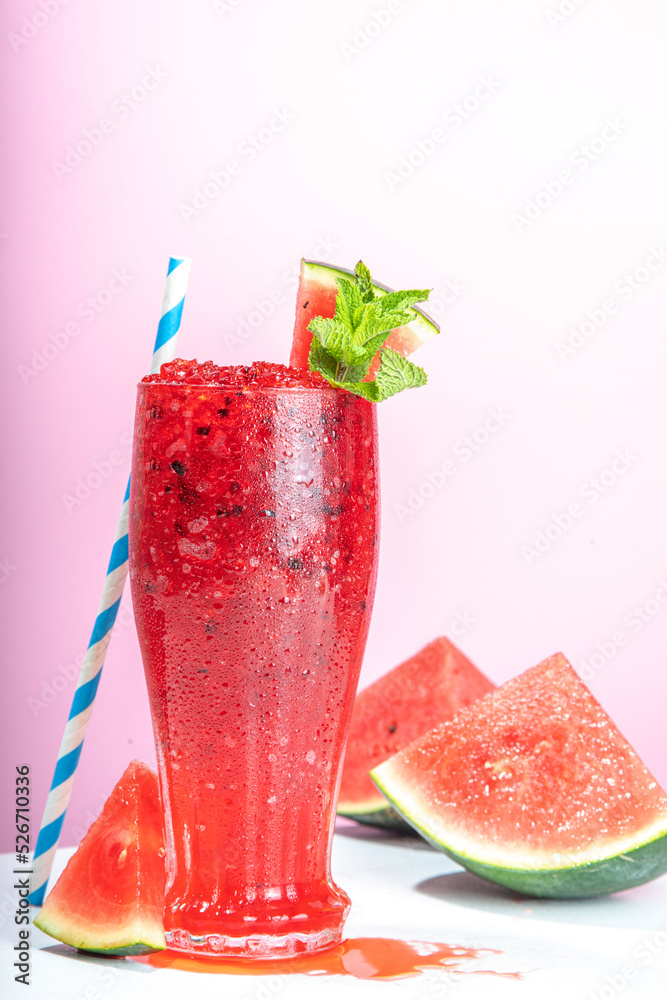 Cold watermelon slushie drink Cold watermelon slushie drink