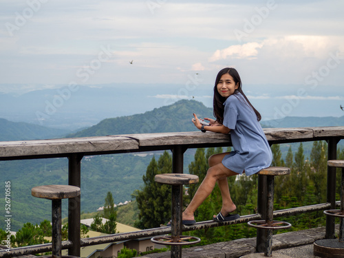 Woman Asain and Nationality Thai and mountain at Phetchabun, Thailand. © NaturyStocker