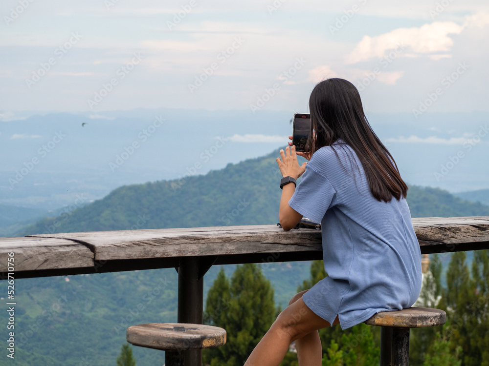 Woman Asain and Nationality Thai and mountain at Phetchabun, Thailand. Woman Asain and Nationality Thai and mountain at Phetchabun, Thailand.