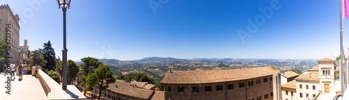 Panoramic landscape of the Republic of San Marino