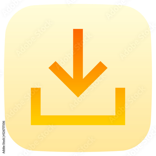 download flat gradient icon