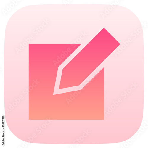 edit flat gradient icon