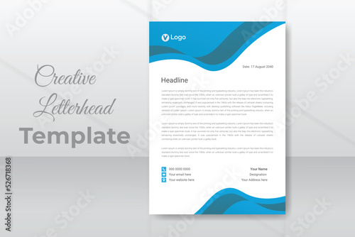 Professional business company letterhead template design