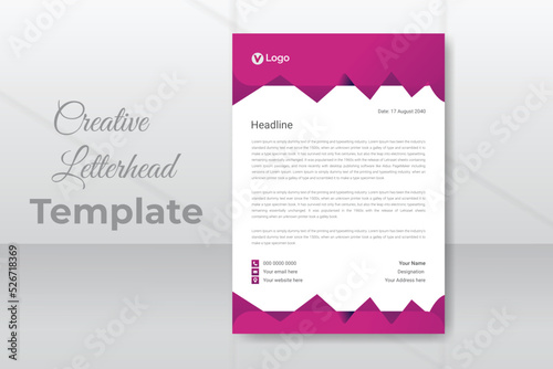 Professional business company letterhead template design