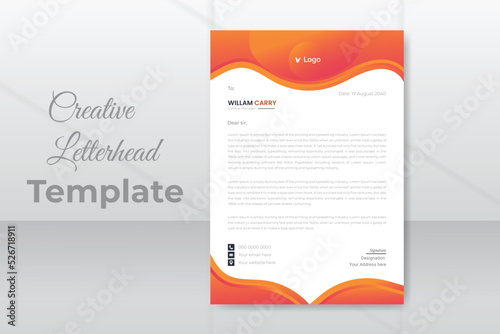 Professional business company letterhead template design