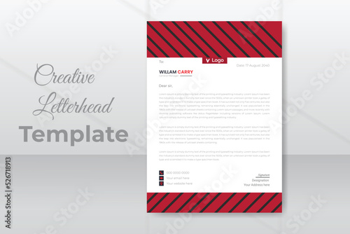 Professional business company letterhead template design