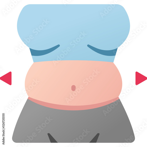 belly fat icon