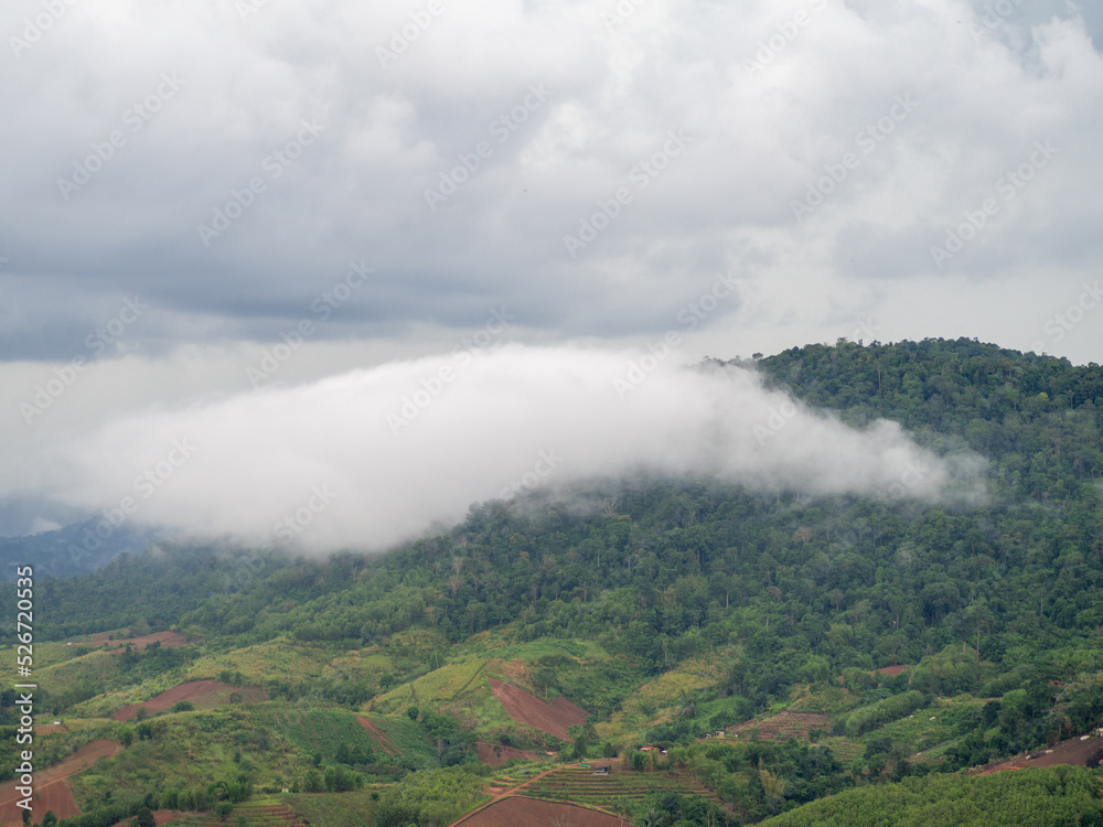 Fototapeta premium Mountain and sky at Phetchabun, Thailand.