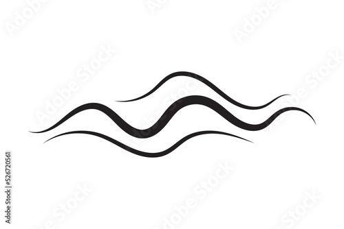 Sea icon wave illustration vector design. Ocean logo graphic element. Aqua symbol.