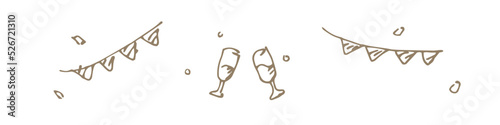 パーティー 会場 乾杯 イラスト