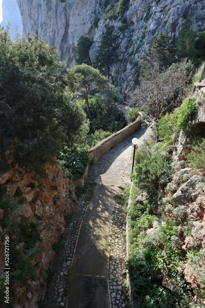 Fototapeta premium Capri - Inizio della Via Krupp dai Giardini di Augusto