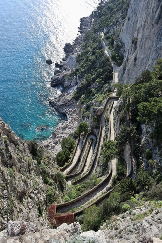 Capri - Via Krupp dal belvedere dei Giardini di Augusto