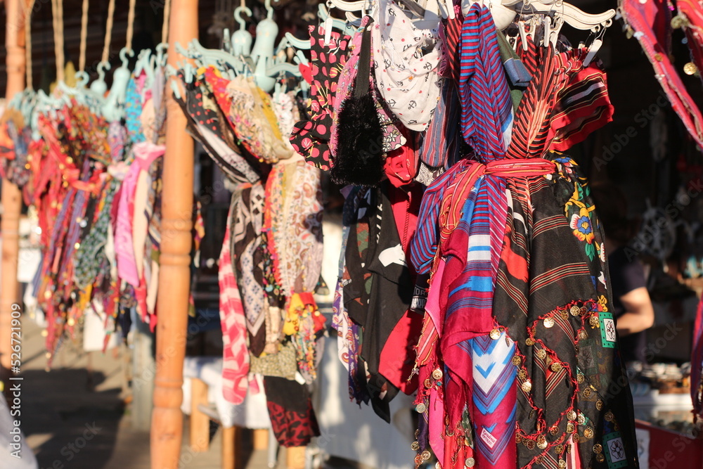 Traditional clothes for sale at market