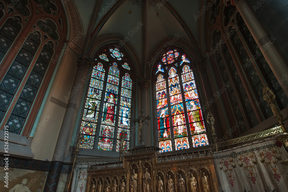 St. Martin’s Church, Stained-glass windows, Kortrijk, Belgium