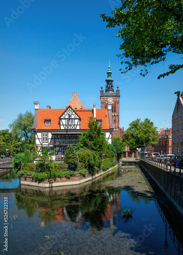 Old miller's house and watermill in Gdansk 