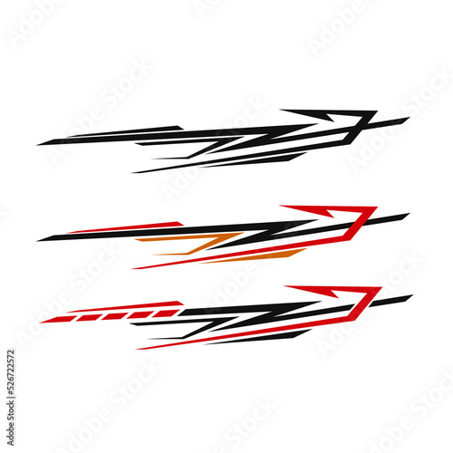 car body wrapping template sticker design vector
