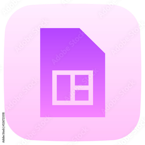 sim card flat gradient icon