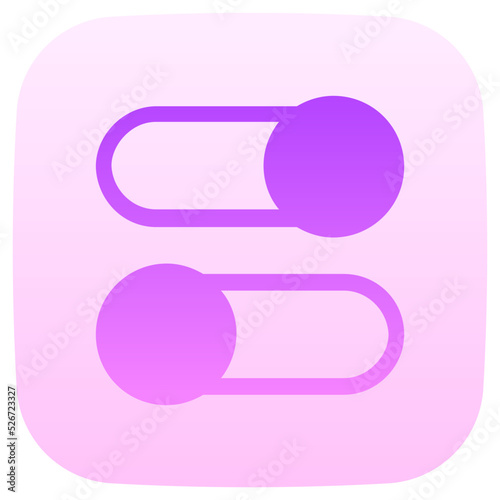 toggle flat gradient icon