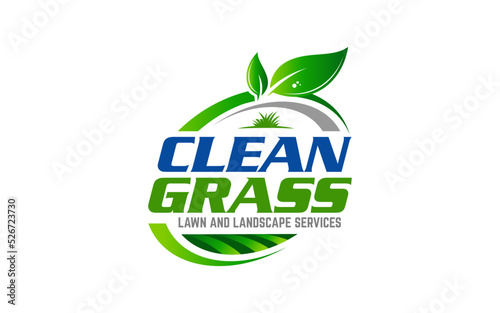 Illustration graphic vector of lawn care, landscape services, grass concept logo design template