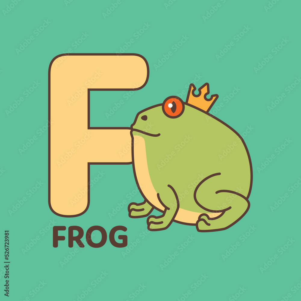 Obraz premium F frog icon design