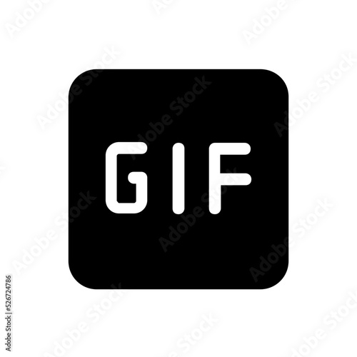 gif file glyph icon
