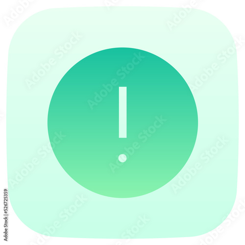 caution flat gradient icon